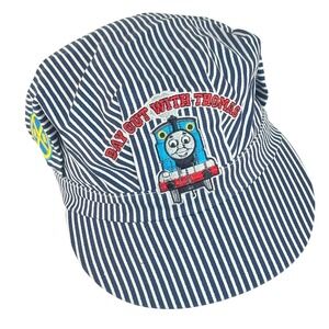 Thomas & Friends Train Conductor Hat Blue Pin Stripe Embroidered Kids Halloween